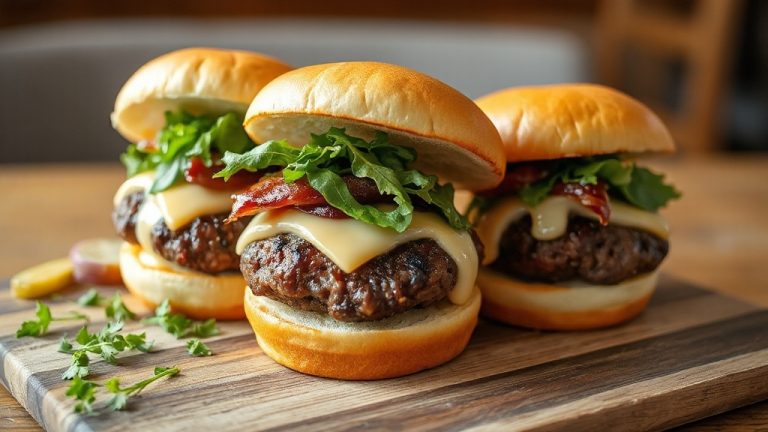 Wagyu beef burger sliders