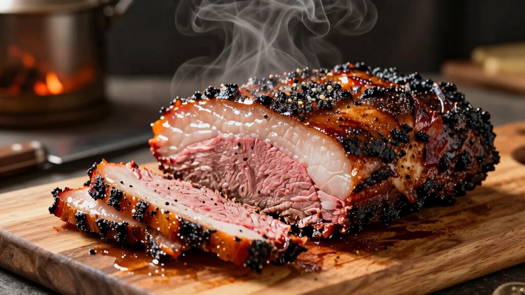 low and slow smoked brisket