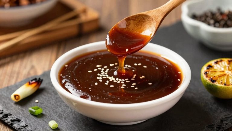 sweet salty tangy sesame glaze