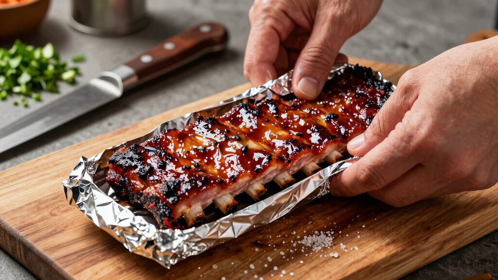 wrap ribs tightly in foil