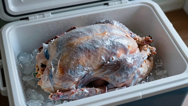 thawing turkey in cooler