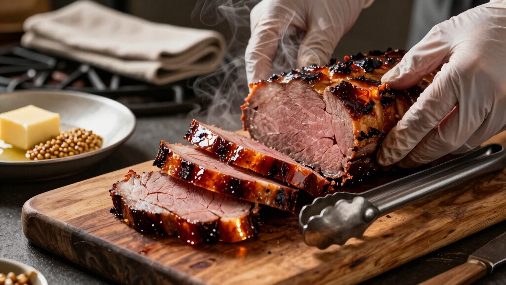 gently reheat sliced pastrami