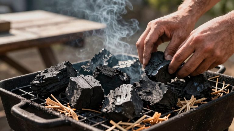 light lump charcoal evenly