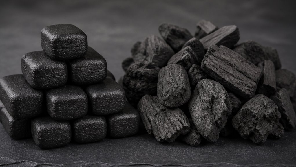 briquettes versus lump charcoal