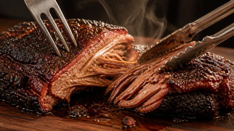 shred brisket cooked to190 f