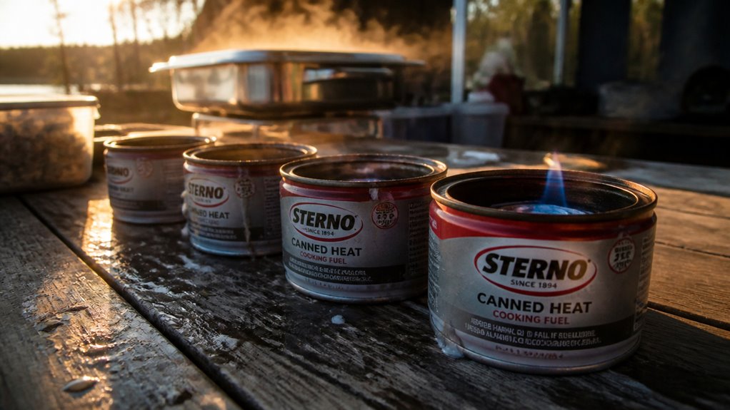 sterno cans burn several hours