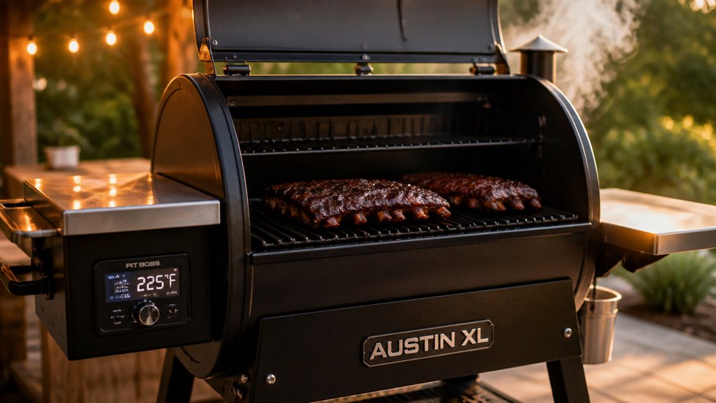 large vertical pellet smoker
